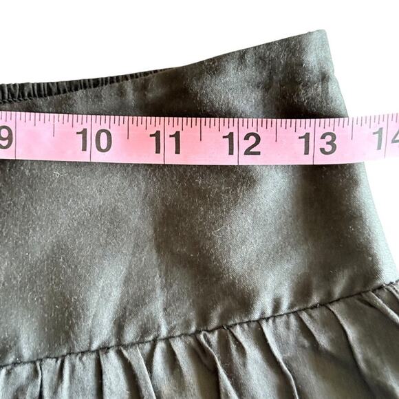 Free People Striped Tiered Tulle Mini Skirt Black Cream Lined Coquette Style 6 - Picture 7 of 10